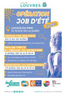 Affiche de Forum jobs d'été Louvres 2024